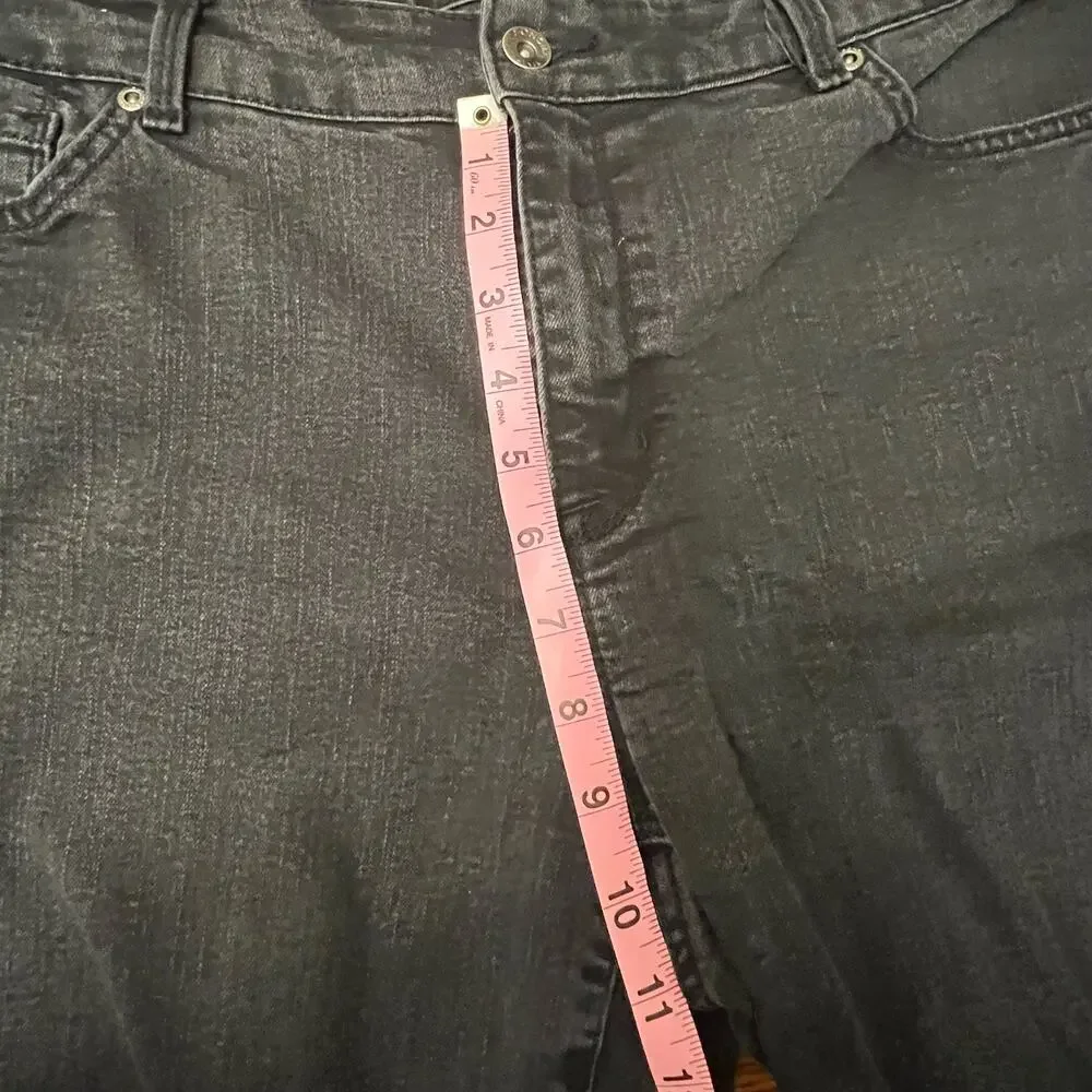 Z DRAFT - Sonoma Life & Style Black Slim Straight Jeans Size 16W - Picture 7 of 14